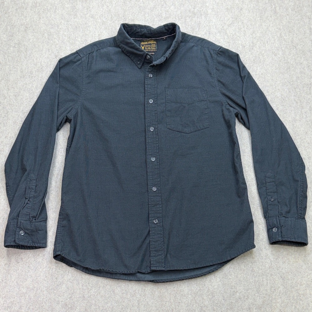 Sunrise Kingdom Shirt Mens Size M Corduroy Green Button Down Workwear Heritage
